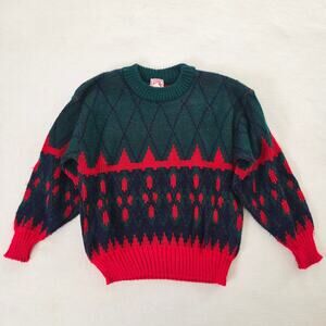 Vintage Wintery Pattern Knit Sweater kids 6